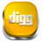 Digg Orange 3 Icon